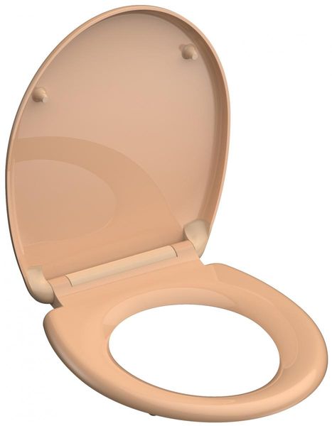 WC-Sitz BEIGE Duroplast Kunststoff Absenkautomatik Schnellverschluss Beige