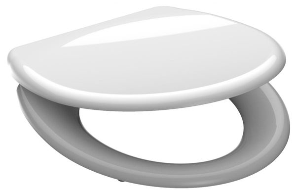 WC-Sitz WHITE Duroplast Kunststoff Absenkautomatik Schnellverschluss Weiß