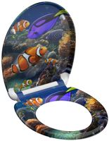 WC-Sitz SEA LIFE Duroplast Kunststoff Absenkautomatik Schnellverschluss Motiv