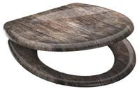 WC-Sitz OLD WOOD Duroplast Kunststoff Absenkautomatik Schnellverschluss Motiv