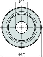 Abdeckrosette Messing zu TS 680