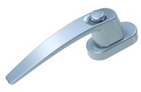 Fenstergriff 514 mit Druckknopfsicherung - Silber