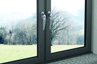 Fenstergriff 514 mit Druckknopfsicherung - Silber