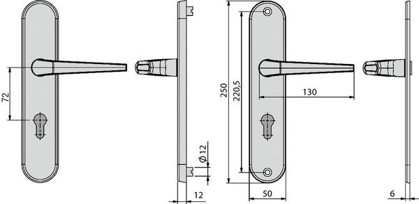 VMS - ES0 Vollmaterial Schutzbeschlag