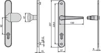 Vollmaterial Schutzbeschlag Schmalrahmenschild rund Typ 7903-0601