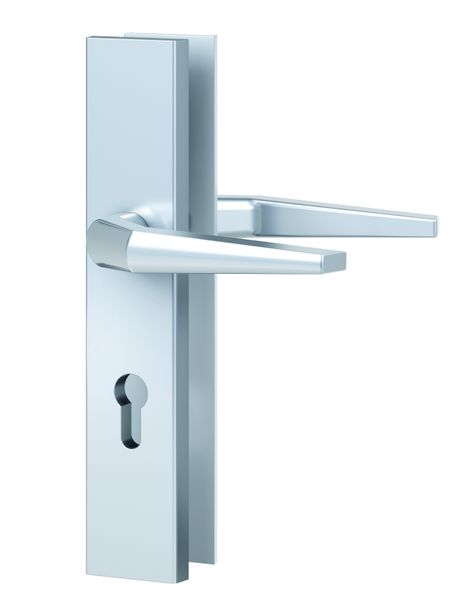 VMS-ES0 ZA Vollmaterial Langschild Schutzbeschlag in Alu Silber
