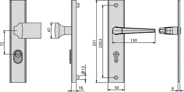 VMS - ES0 ZA Vollmaterial Schutzbeschlag Typ 7900-0301