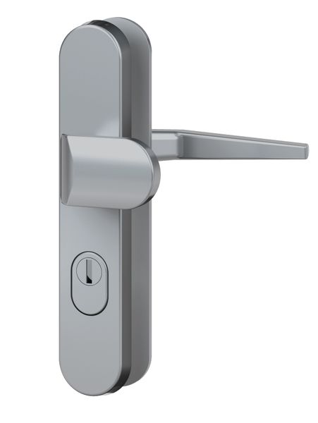 Vollmaterial Schutzbeschlag Langschild eckig Alu IROX Typ 7901-0407