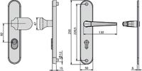 Vollmaterial Schutzbeschlag Langschild eckig Alu IROX Typ 7901-0407