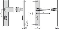 VMS - ES0 Vollmaterial-Schutzbeschlag Langschild eckig Typ 7900-0401
