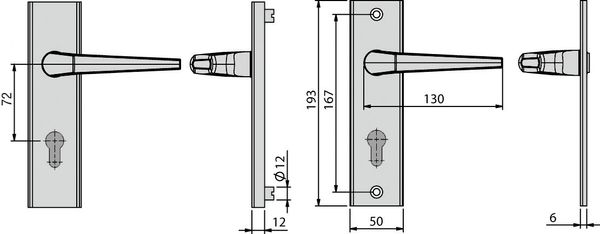 VMS-ESO Vollmaterial Schutzbeschlag in Alu Silber