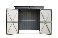 Spacemaker Metallgerätehaus Pultdach 6x4 onyx schwarz