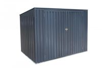 Metall Mülltonnenbox und Aufbewahrungsbox 7x3 dunkelgrau