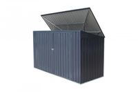 Metall Mülltonnenbox und Aufbewahrungsbox 7x3 dunkelgrau