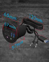 IB-HUB1403B, 4 Port Tisch-Hub mit USB Type-A Anschluss und Audio Ein-/Ausgang