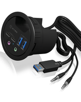 IB-HUB1403B, 4 Port Tisch-Hub mit USB Type-A Anschluss und Audio Ein-/Ausgang