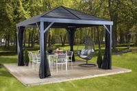 Sojag Aluminium Pavillon South Beach 12x12 basaltgrau