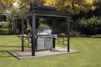 Sojag Aluminium Pavillon Messina BBQ 6x8 anthrazit