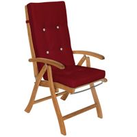 Deuba 6er Set Sitzkissen für Hochlehner rot