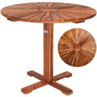 Deuba Sunrise Gartentisch aus vorgeöltem Akazienholz Ø 70,5cm braun
