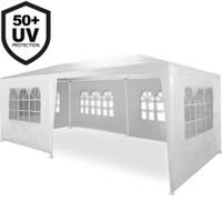 Deuba Festzelt 3x6m mit Seitenwänden und Rundbogenfenster - Rimini - weiß