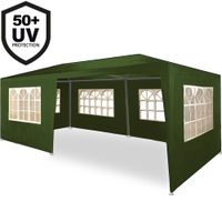 Deuba Festzelt 3x6m mit Seitenwänden und Rundbogenfenster - Rimini - grün