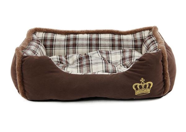 tierbett"Krone"mit Kronenmotiv, Gr.L