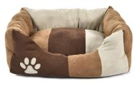 Bett "Golden-Deluxe" eckig Gr.M braun/weiss