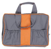 Autoschondecke,grau/orange mit Tasche