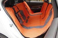 Autoschondecke,grau/orange mit Tasche