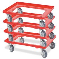 Transportroller 600x400 mm rot (4er Set)