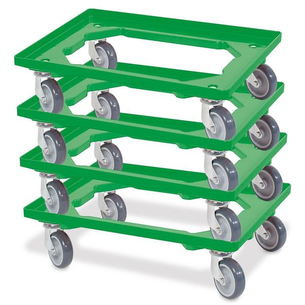 Transportroller 600x400 mm grün (4er Set)