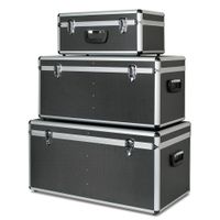 Alurahmen-Transportboxen, 3er-Set, Farbe anthrazit