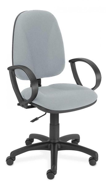 Bürodrehstuhl Economy mit Armlehnen, grau
