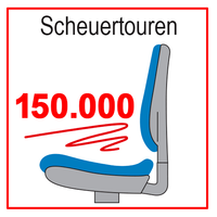 Bürodrehstuhl Economy mit Armlehnen, blau