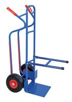 Stuhl-Stapelkarre mit pannensicheren Reifen, blau