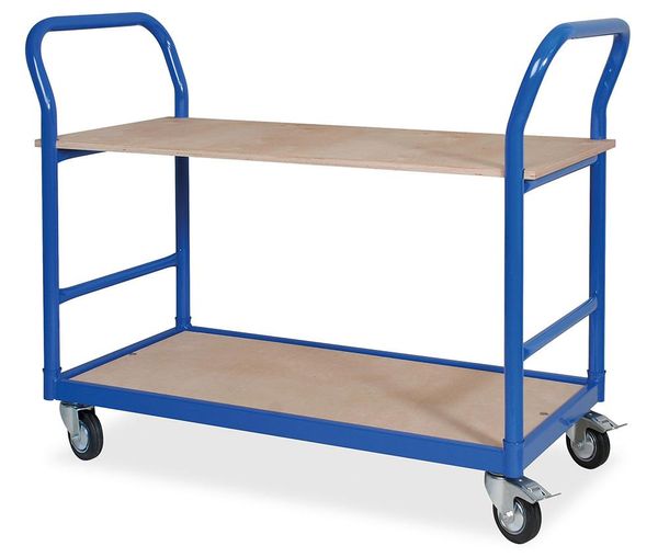 Tischwagen mit 2 Etagen, blau