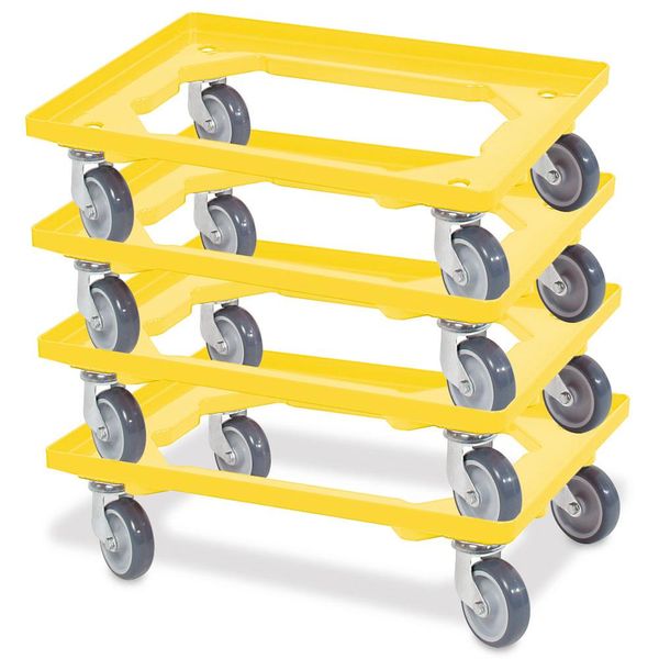 Transportroller 600x400 mm gelb (4er Set)