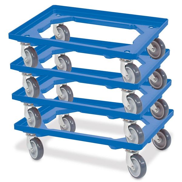 Transportroller 600x400 mm blau (4er Set)