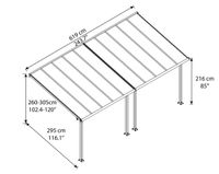 Patio Cover Olympia 3X6.1 Weiß Terrassenüberdachung