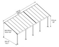Patio Cover Olympia 3X7.3 weiß Terrassenüberdachung