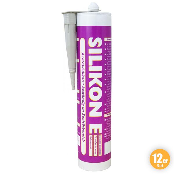 Silikon Fugendicht, Manhattan, 310 ml 12er Set