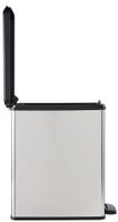 DECO SLIM BIN Abfalleimer 25L mit Fußpedal silber metallic