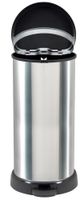 DECOBIN Abfalleimer 40L mit Fußpedal silber metallic