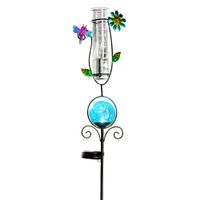 LED Solar Stecker mit Regenmesser, Libelle