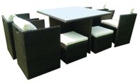 Solax-Sunshine Polyrattan-Sitzgruppe 22tlg. Gartenmöbel Rattan-Set, braun