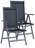 my garden Alu-Gartenstuhl Aluminium Klappsessel, 2er Set - Anthrazit