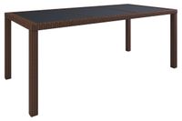 VCM - my garden Polyrattan-Gartentisch 190 cm/ Braun