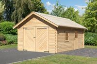 Blockhausgarage 40 mm ohne Schindeln