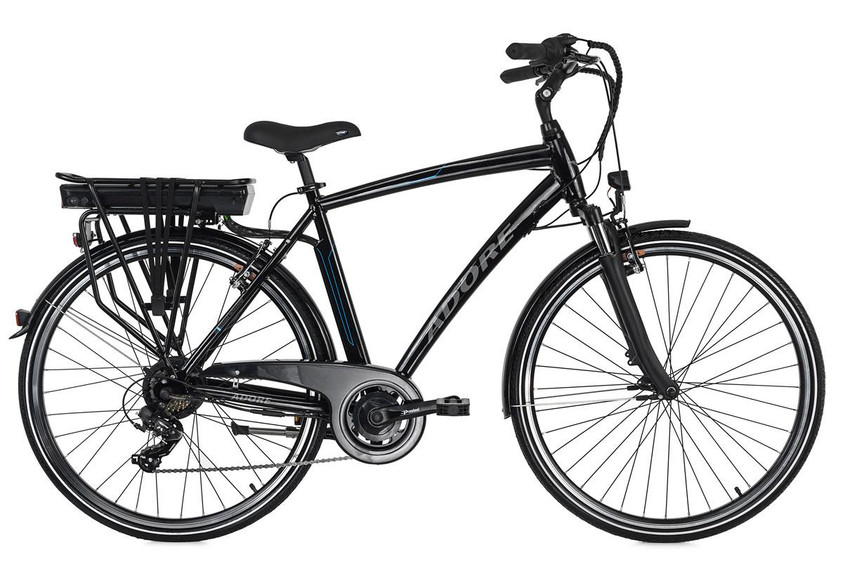Alu City Herren Pedelec Versailles 28'' E-Bike schwarz